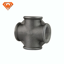 Black malleable irrigation cross joint pipe fitting